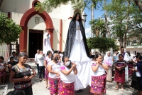 20210402. Venustiano Carranza. La procesión  del Viacrucis en las calles de La Antigua San Bartolomé de los Llanos