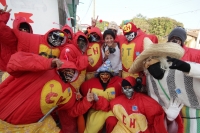 Jueves 22 de enero del 2015. Suchiapa. La Viejada de San Sebastián. Los danzantes tradicionales de esta comunidad de la depresión central del estado de Chiapa, bailan en las calles haciendo sátira de personajes públicos, vestidos como mujeres y mezclándos