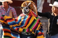 Viernes 20 de enero del 2017. Suchiapa. Los danzantes representando con vistosos trajes de personajes de la vida social se mezclan con quienes usan la vestimenta tradicional del Parachico y El Torito durante los festejos del recorrido en honor a San Sebas