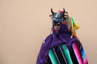 Viernes 20 de enero del 2017. Suchiapa. Los danzantes representando con vistosos trajes de personajes de la vida social se mezclan con quienes usan la vestimenta tradicional del Parachico y El Torito durante los festejos del recorrido en honor a San Sebas