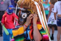 Viernes 20 de enero del 2017. Suchiapa. Los danzantes representando con vistosos trajes de personajes de la vida social se mezclan con quienes usan la vestimenta tradicional del Parachico y El Torito durante los festejos del recorrido en honor a San Sebas