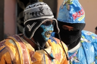 Lunes 22 de enero del 2018. Suchiapa. La danza de La Viejada se ha ido transformando durante los últimos años pero aún es posible observar a los personajes tradicionales vestidos a la usanza indí­gena y con máscaras de cuero crudo durante las festivid