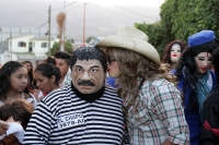 Viernes 22 de enero del 2016. Suchiapa. La Danza del Viejo o La Viejada. Los danzantes representan una burla social con sus gritos y  vestimenta durante el recorrido que realizan conmemorando a San Sebastián Mártir en esta localidad ubicada a 17 kilómetro