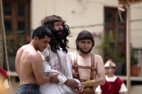 Especial / Viernes Santo en San Cristóbal / Habitantes del Barrio de Mexicanos y  en la comunidad San Felipe Ecatepec en la ciudad de San Cristóbal de las Casas realizan las representaciones tradicionales de Cristo en la Cruz, esta tarde en la zona altos 