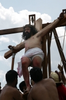 Especial / Viernes Santo en San Cristóbal / Habitantes del Barrio de Mexicanos y  en la comunidad San Felipe Ecatepec en la ciudad de San Cristóbal de las Casas realizan las representaciones tradicionales de Cristo en la Cruz, esta tarde en la zona altos 