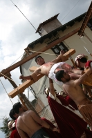 Especial / Viernes Santo en San Cristóbal / Habitantes del Barrio de Mexicanos y  en la comunidad San Felipe Ecatepec en la ciudad de San Cristóbal de las Casas realizan las representaciones tradicionales de Cristo en la Cruz, esta tarde en la zona altos 