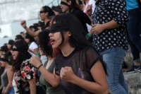 Domingo 1 de diciembre dl 2019. Tuxtla Gutiérrez. Durante el Cacerolazo Latinoamericano En  Tuxtla que grupos feministas realizan esta tarde en la ciudad.