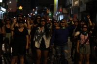 Domingo 1 de diciembre dl 2019. Tuxtla Gutiérrez. Durante el Cacerolazo Latinoamericano En  Tuxtla que grupos feministas realizan esta tarde en la ciudad.