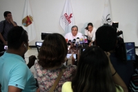Jueves 13 de junio del 2019. Tuxtla Gutiérrez. El  visitador de la CNDH, Dr. Edgar Corzo Sosa, -recién nombrado Experto Independiente del Comité de Migrantes de la ONU, en conferencia de prensa