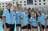 Lunes 20 de septiembre. Las seleccionadas de Argentina se preparan este medio día para participar en el Torneo final del Campeonato Internacional de voleo bol que se realizara en la ciudad de Tuxtla Gutiérrez, Chiapas. (En las imágenes Rojo-México, Azul-A