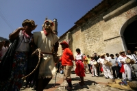 Especial domingo 14 de febrero. Las fiestas del Carnaval de los indígenas Zoques de de la depresión central de Chiapas, se realiza con algarabía y danzas tradicionales como sucede este día en la comunidad Copainala donde se lleva a cabo la Danza del Weya-