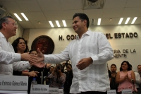 Miércoles 29 de agosto del 2018. Tuxtla Gutiérrez. Williams Oswaldo Ochoa Gallegos, hasta esta noche presidente de la mesa directiva de la LXVI del Congreso Local, es nombrado Gobernador Provisional del estado de Chiapas al otorgarle licencia al cargo a
