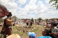 Indígenas Mayas y Zoques realizan un ceremonial de danza pre hispánica en las ruinas arqueológicas de la comunidad Chiapa de Corzo para celebrar la entrada de la primavera