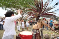 Indígenas Mayas y Zoques realizan un ceremonial de danza pre hispánica en las ruinas arqueológicas de la comunidad Chiapa de Corzo para celebrar la entrada de la primavera