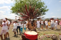 Indígenas Mayas y Zoques realizan un ceremonial de danza pre hispánica en las ruinas arqueológicas de la comunidad Chiapa de Corzo para celebrar la entrada de la primavera