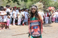 Indígenas Mayas y Zoques realizan un ceremonial de danza pre hispánica en las ruinas arqueológicas de la comunidad Chiapa de Corzo para celebrar la entrada de la primavera