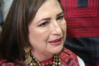 20231110. Tuxtla. Xochitl Gálvez, del FAxM en rueda de prensa afirma que no trabajaría con priistas corruptos pero concede que se reúne con Alito