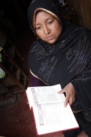 Domingo 7 de febrero del 2016. San Cristóbal de las Casas. Yamila, madre tsotsil de la comunidad islámica Domingo 7 de febrero del 2016. San Cristóbal de las Casas. Yamila, madre tsotsil de la comunidad islámica