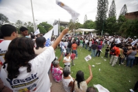 Cierre de Campañas.  Yassir inicia el cierre de las campañas políticas en la calzada de los hombres ilustres en el parque de Convivencia Infantil.