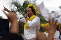 Cierre de Campañas.  Yassir inicia el cierre de las campañas políticas en la calzada de los hombres ilustres en el parque de Convivencia Infantil.