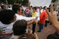 Cierre de Campañas.  Yassir inicia el cierre de las campañas políticas en la calzada de los hombres ilustres en el parque de Convivencia Infantil.
