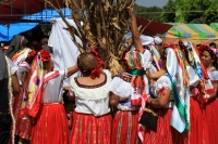 Sábado 2 de febrero del 2018. Tuxtla Gutiérrez. Los bailes de la Virgen de Candelaria son realizados este medio día por los miembros de la comunidad Zoque en la Parroquia de Copoya