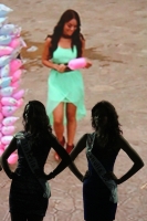 Miércoles 22 de agosto del 2012. Tuxtla Gutiérrez, Chiapas. Esta tarde se llevó a cabo la grabación del programa televisivo Una Noche Con Yuri donde presenta los premios especiales del Concurso Nuestra Belleza 2012