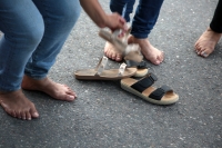 20230710. Tuxtla. Caminata permanente por las desaperecidas, descalzas y desde La Pochota.