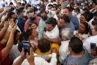 20220227. Chicoasen. Zoe Robledo Aburto se reune con simpatizantes llamando a la defensa de CFE