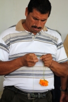 Martes 25 de octubre del 2016. Tuxtla Gutiérrez. Flor de cempasúchil o musajoyo. La ermita del Cerrito es adornada con flores de cempasúchil o musajoyo, ofrenda que es arreglada delicadamente por los maestros tradicionales de la comunida zoque