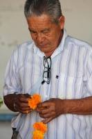 Martes 25 de octubre del 2016. Tuxtla Gutiérrez. Flor de cempasúchil o musajoyo. La ermita del Cerrito es adornada con flores de cempasúchil o musajoyo, ofrenda que es arreglada delicadamente por los maestros tradicionales de la comunida zoque