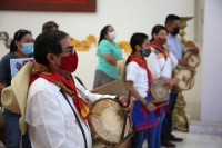 20210422. Tuxtla G. La comunidad Zoque de Tuxtla Gutiérrez visita la Catedral durante las celebraciones patronales de San Marcos