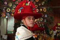 Miércoles 17 de agosto del 2016. Tuxtla Gutiérrez. La comunidad Zoque durante las celebraciones de San Roque y San Jacinto visitan las casas que comparten El Costumbre