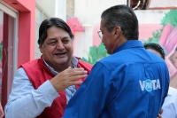 20240301. Tuxtla. Olga Luz Espinosa, aspirante para la gubernatura de Chiapas el PRD, PAN y PRI acompaña a los aspirantes para senadores y diputados