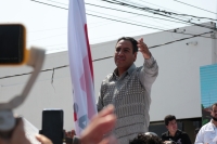 20240317. Tuxtla. Eduardo Ramírez de la coalición Juntos Haremos Historia en Chiapas hace su registro ante el IEPC-Chiapas como candidato a la gubernatura de este estado del sureste de México.