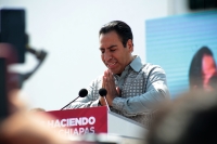 20240317. Tuxtla. Eduardo Ramírez de la coalición Juntos Haremos Historia en Chiapas hace su registro ante el IEPC-Chiapas como candidato a la gubernatura de este estado del sureste de México.