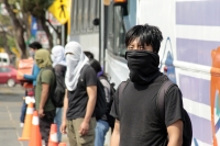 20260205. Tuxtla. Estudiantes dela Escuela Normal Jacinto Canek protestan en las calles de la capital de Chiapas.