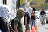 20260205. Tuxtla. Estudiantes dela Escuela Normal Jacinto Canek protestan en las calles de la capital de Chiapas.