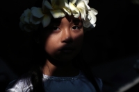 20260405. Chiapa de Corzo. Los Chamales, las ofrendas de flores son llevadas durante el Via-Crucis  hacia la iglesia de Santo Domingo.