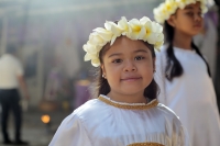 20260405. Chiapa de Corzo. Los Chamales, las ofrendas de flores son llevadas durante el Via-Crucis  hacia la iglesia de Santo Domingo.