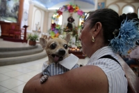 20261002.Tuxtla. La bendición de las mascotas en las festividades del Barrio de San Francisco.