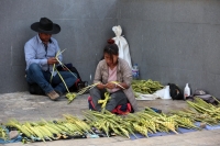 20240324. Tuxtla. Entre flores de Ziquete y Primavera, Ramos de Palmas, los artesanos tsentales y zoques ofrecen las ofrendas para las celebraciones tradicionales en los mercados públicos del Barrio del Calvario en centro de la capital de Chiapas