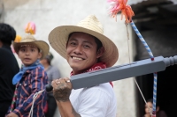 20260228. San Fernando. Zoque Blanco, la danza del tigre y El Monito se realiza dos semanas después del Carnaval Zoque sin Las Plebes.