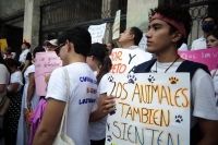 20240630. Tuxtla. Organizaciones defensoras de los animales marchan esta tarde exigiendo leyes que velen por los derechos de las mascotas en Chiapas.