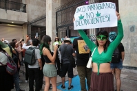 20240420. Tuxtla. Esta tarde, jóvenes consumidores realizan la Marcha Cannabica 2024 en la capital del estado de Chiapas.