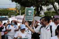 Trabajadores de IMSS de Chiapas marchan esta tarde en apoyo al movimiento nacional y anuncian nuevas movilizaciones.