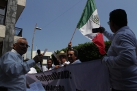 2026045. Tuxtla. Continúan las protestas de jubilados de CFE contra la Reforma del artículo 127