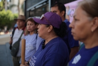 20260728. Tuxtla. La Asociación Karla Velazco inicia esta mañana la búsqueda y pega de fichas de desaparecidos en la capital del estado de Chiapas.