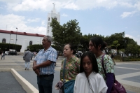 20250819. Familias de lacandones piden la liberación de sus presos esta mañana en la plaza central de Tuxtla Gutiérrez