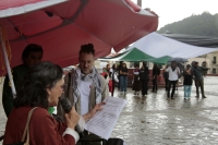 20261010. Sclc. Las desapariciones en México, son una vergüenza internacional. La actriz y activista Ofelia Medina, en San Cristóbal en apoyo al pueblo Palestino.